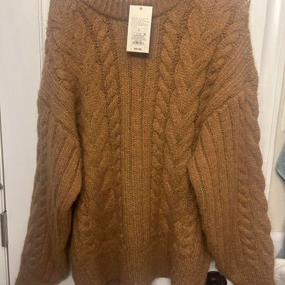 A-new-day Women's Brown and Tan Jumper